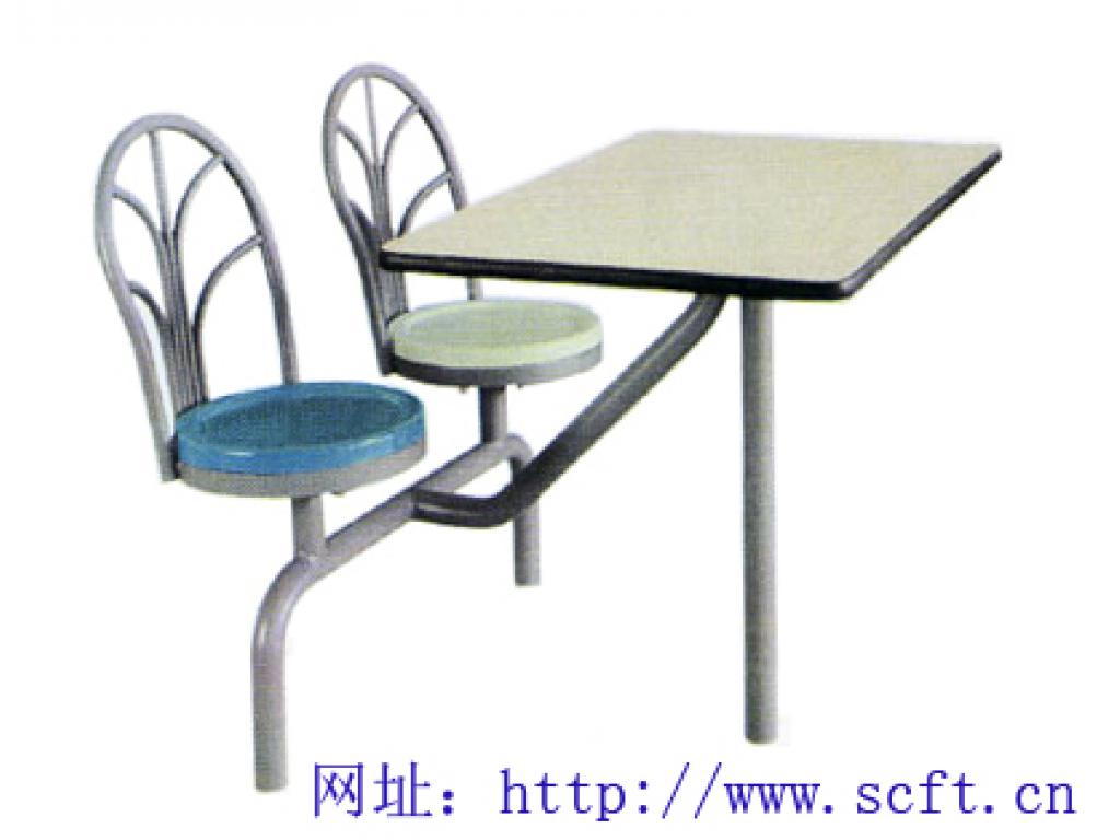 两人连体快餐桌椅ft2-002