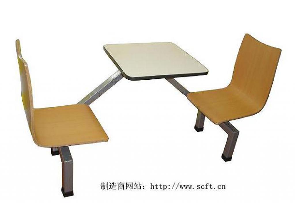 两人连体快餐桌椅ft2-007