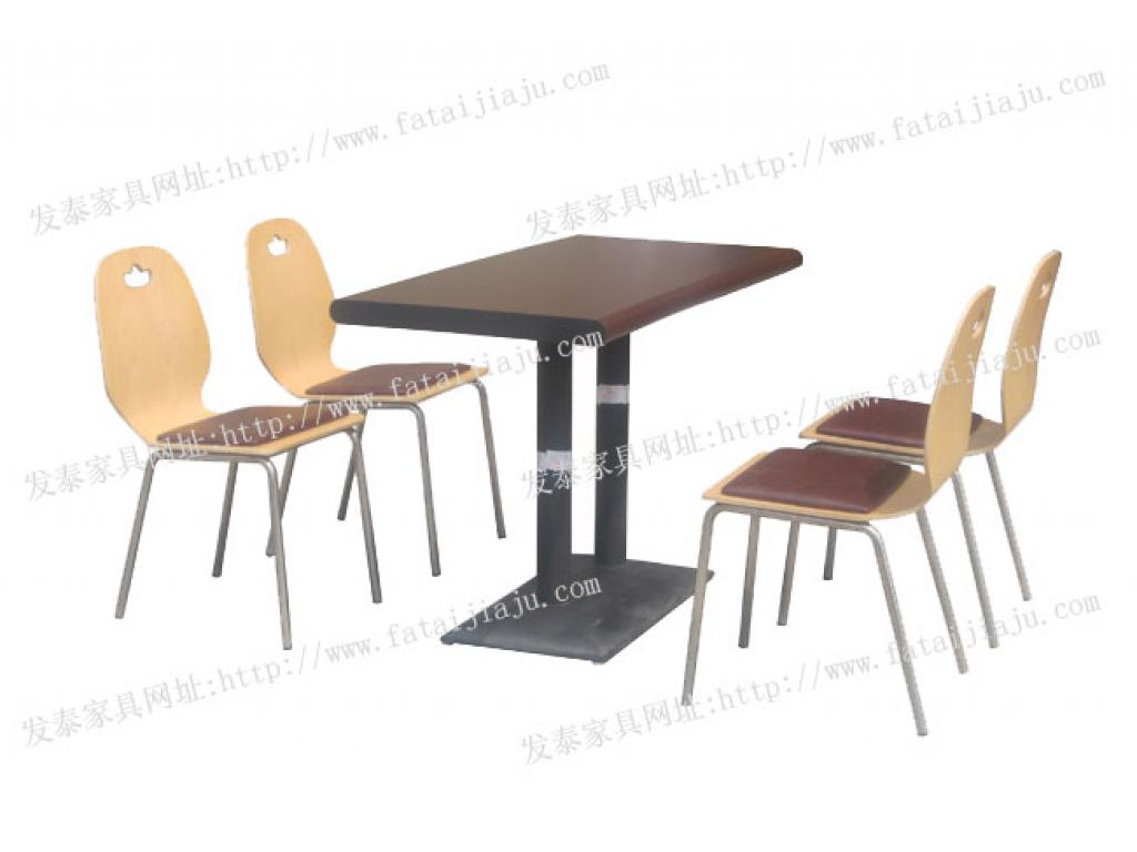 快餐桌椅新都快餐桌椅汉堡店桌椅餐厅桌椅食堂餐桌椅四人分体快餐桌椅ft4-044