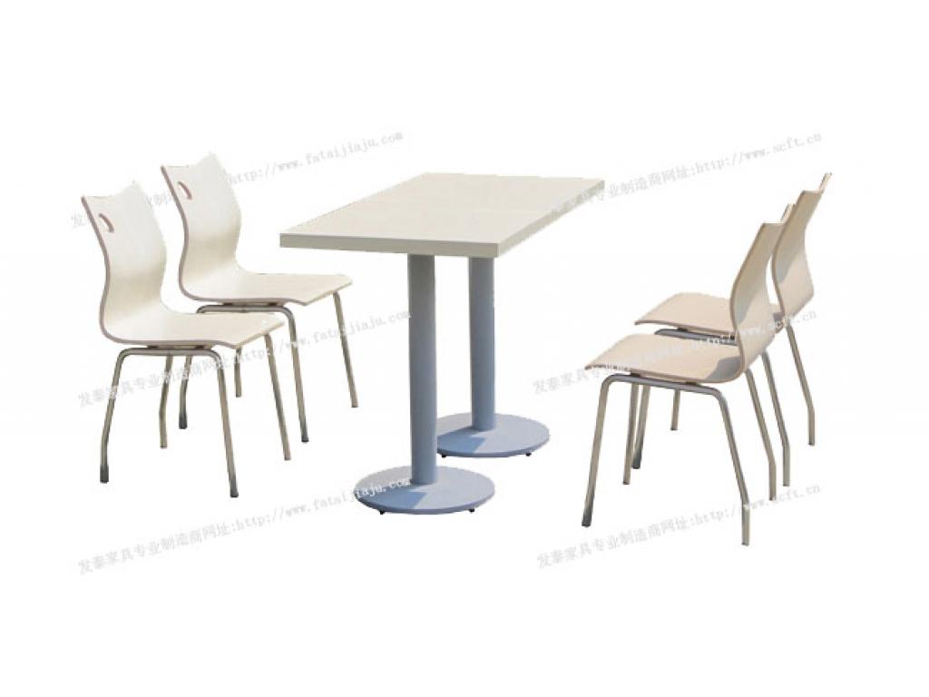 新都快餐桌椅汉堡店桌椅餐厅桌椅食堂餐桌椅四人分体快餐桌椅新都快餐桌椅ft4-065
