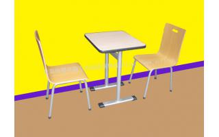 小吃店耐用餐桌椅二人分体快餐桌椅ft2-021