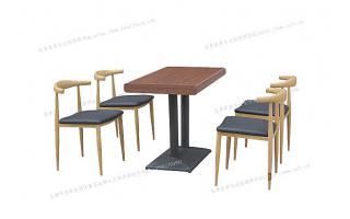 新都快餐桌椅汉堡店桌椅餐厅桌椅食堂餐桌椅四人分体快餐桌椅ft4-076