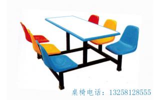 六人连体快餐桌椅ft6-001