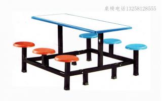 六人连体快餐桌椅ft6-002