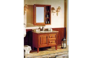 美式浴室柜组合落地式洗脸盆洗手盆卫生间卫浴镜柜