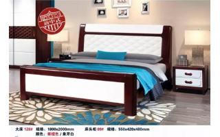 实木床双人主卧室床床白色现代简约韩式储物床