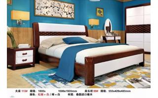 双人床 白色床1.8米现代简约主卧大床1.5M卧室家具