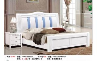 韩式田园风格床现代简约卧室实木双人床欧式主卧公主床家具