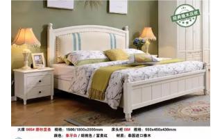 成都卧室床实木床新中式现代简约主卧床双人床实木框架软床
