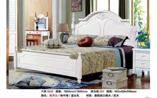 成都卧室床1.8米双人床 北欧现代简约婚床卧室套装组合家具 白