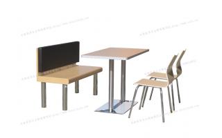 卡座椅餐桌椅铝边餐桌椅曲木餐椅不锈钢高档餐桌椅四人餐桌椅卡座椅ftkzy-015