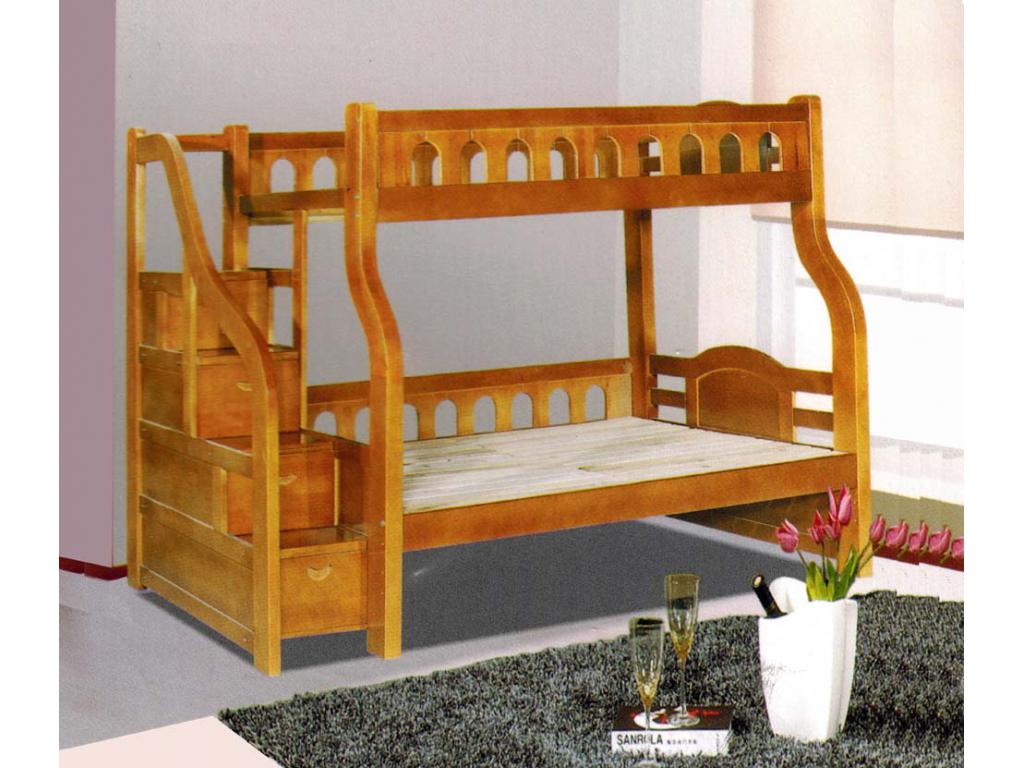 全实木儿童床上下床公寓儿童床多功能大人高低床双层床母子上下铺木床子母床 儿童实木上下层床 ft-B010