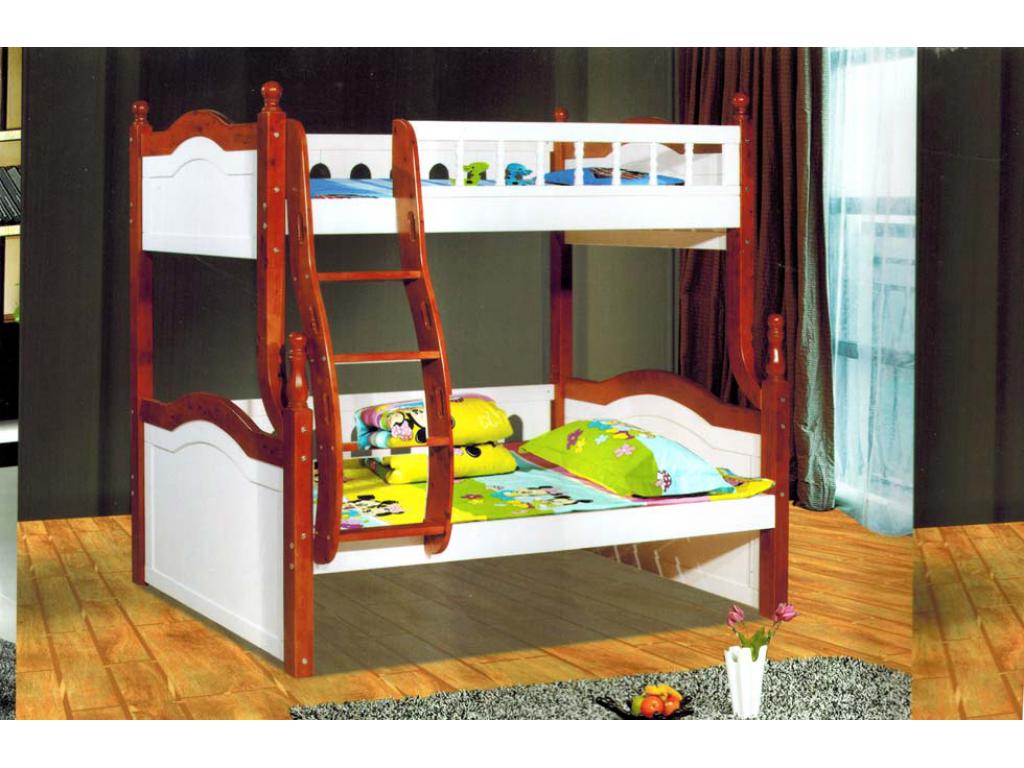 儿童高低床子母床儿童床公寓儿童床上下床双层床母子床实木上下铺床多功能床 儿童实木上下层床ft-B030
