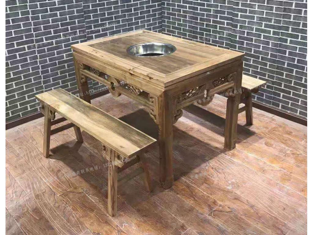 条桌火锅桌椅实木框架fthgz-048