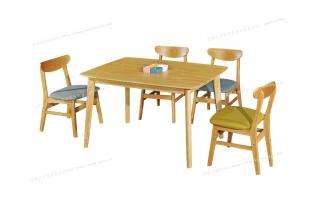 北欧实木餐桌 新中式小户型餐桌椅组合饭桌家用ftsmczy-...
