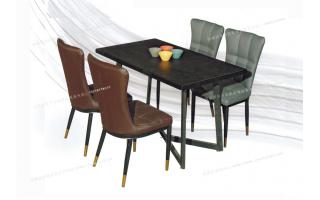 实木餐桌 圆桌椅组合餐桌椅套装现代中式餐厅ftsmczy-018