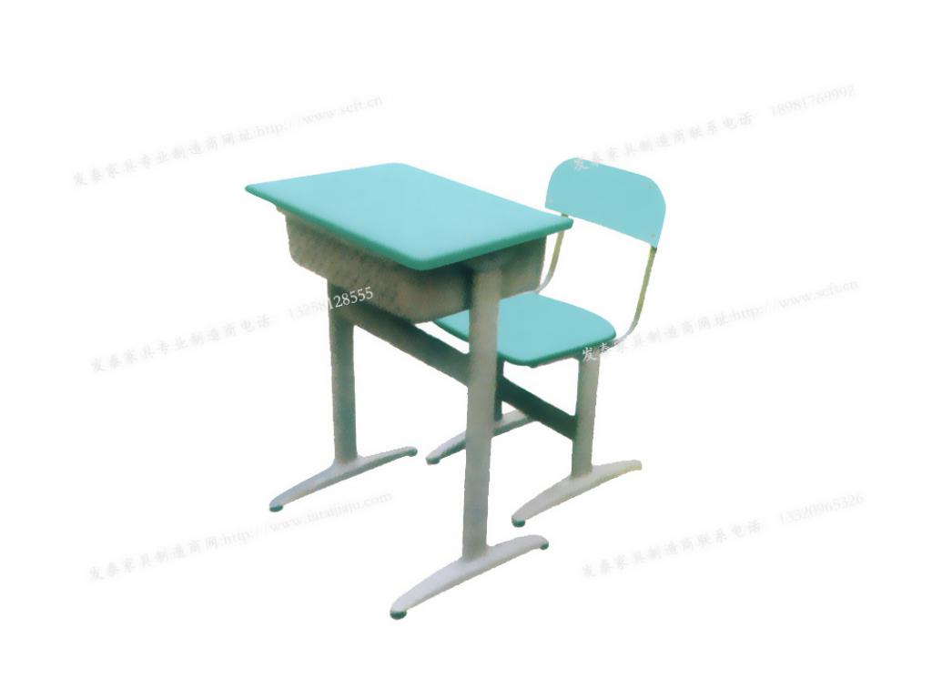 中小学生教学培训桌辅导可升降单人课桌黄色款教学课桌椅ftkzy-024