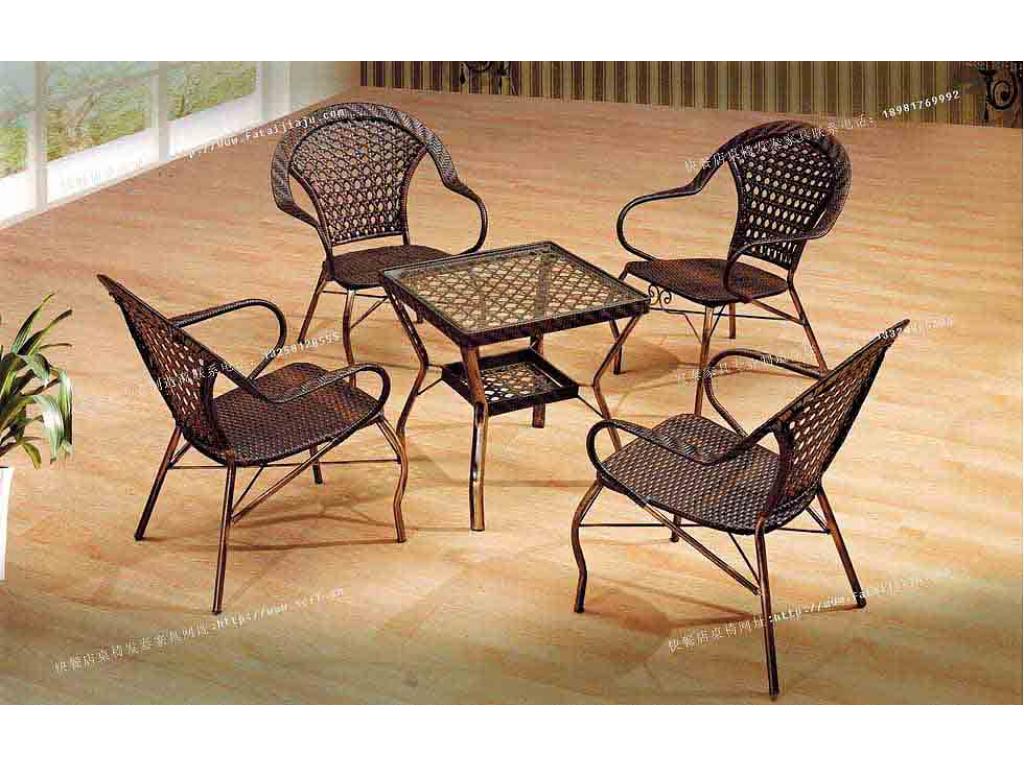 藤椅子茶几三件套五件套组合天然藤椅特价休闲椅阳台单人桌椅藤椅ftty-043