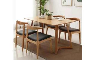 现代中式餐厅条形餐台实木餐桌组合餐桌椅套装ftsmczy-0...