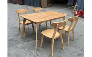 餐桌实木餐桌椅实木餐桌椅配路易斯餐椅组合北欧现代家具ftsmczy-034